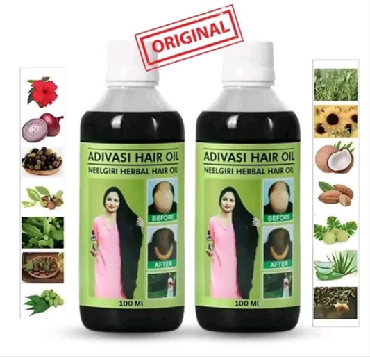 NATURAL ADIVASI HERBAL HAIR OIL (PACK OF 2) – BUY 1 GET 1 FREE