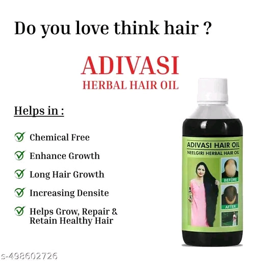 NATURAL ADIVASI HERBAL HAIR OIL (PACK OF 2) – BUY 1 GET 1 FREE