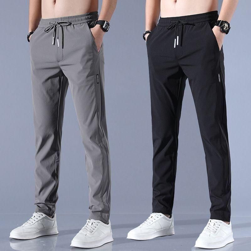 🥳Buy 1 Get 1 FREE | Premium Men's High-Stretch Skinny Lycra Pants – Black & Grey Combo 🔥