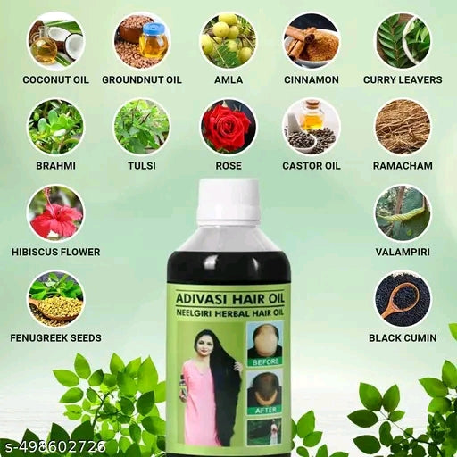 NATURAL ADIVASI HERBAL HAIR OIL (PACK OF 2) – BUY 1 GET 1 FREE